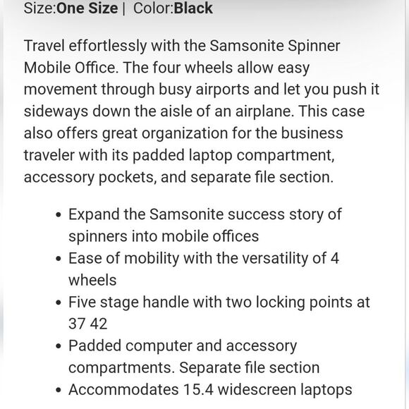Samsonite Spinner Mobile Office - Picture 9 of 13